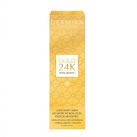 Luxury Gold 24K Total Benefit luksusowy krem do skóry wokół oczu Esencja młodości 15ml Cheap