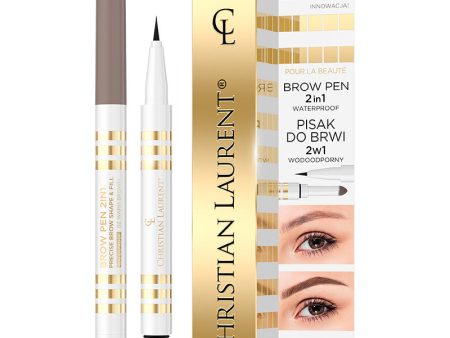 Brow Pen 2in1 wodoodporny pisak do brwi 2w1 02 Warm Brown 6ml For Discount