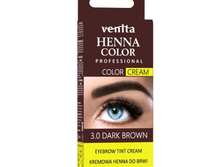 Henna Color Cream henna do brwi i rzęs w kremie 3.0 Dark Brown 30g Online now