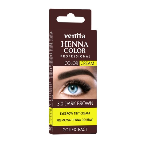 Henna Color Cream henna do brwi i rzęs w kremie 3.0 Dark Brown 30g Online now