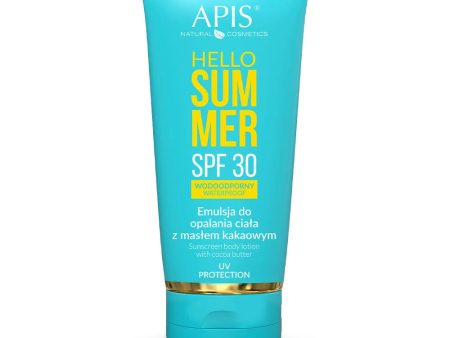 Hello Summer wodoodporna emulsja do opalania ciała z masłem kakaowym SPF30 200ml Online Sale