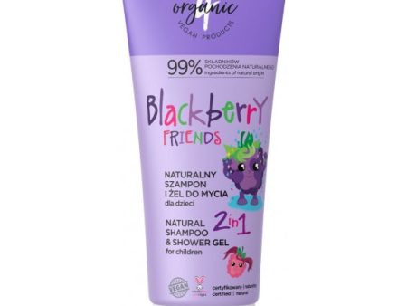 Naturalny szampon i żel do mycia dla dzieci 2w1 Blackberry Friends 200ml For Sale