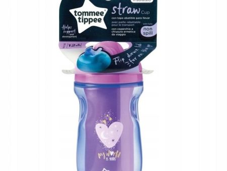 Straw Cup bidon ze słomką niekapek 12m+ Girl 260ml Fashion