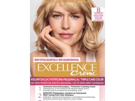 Excellence Creme farba do włosów 8 Jasny Blond Online