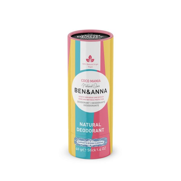 Natural Soda Deodorant naturalny dezodorant na bazie sody sztyft kartonowy Coco Mania 40g For Discount