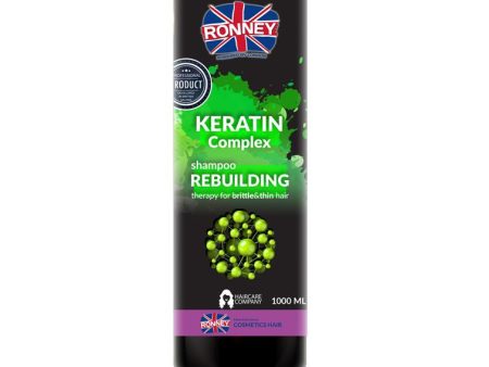 Keratin Complex Professional Shampoo Rebuilding odbudowujący szampon do włosów suchych i łamliwych 1000ml For Discount