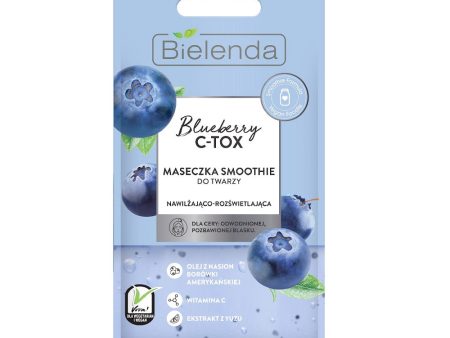 Blueberry C-TOX maseczka smoothie do twarzy nawilżająco-rozświetlająca 8g Supply