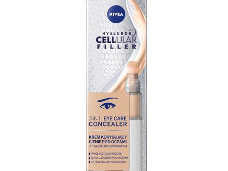 Hyaluron Cellular Filler 3In1 Eye Care Concealer krem korygujący cienie pod oczami 03 Dark 4ml For Discount