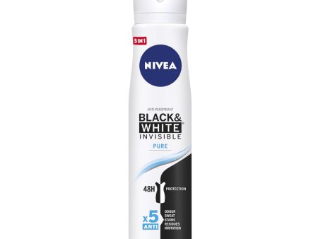 Black&White Invisible Pure antyperspirant spray 250ml Discount