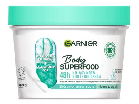 Body Superfood Aloe kojący krem z ekstraktem z aloesu i solą magnezową 380ml Hot on Sale