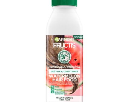 Fructis Watermelon Hair Food Conditioner rewitalizująca odżywka do włosów cienkich 350ml For Discount