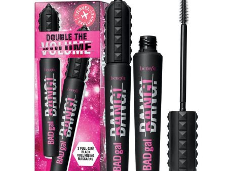 Double The Volume Travel Set zestaw pogrubiający tusz do rzęs Black 2x8.5g Fashion