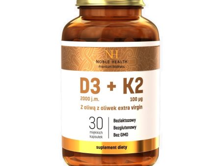 D3 + K2 w oliwie z oliwek extra virgin suplement diety 30 kapsułek Online Sale