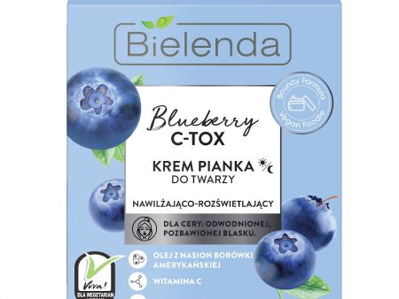 Blueberry C-TOX krem pianka do twarzy nawilżająco-rozświetlający na dzień i noc 40g Fashion