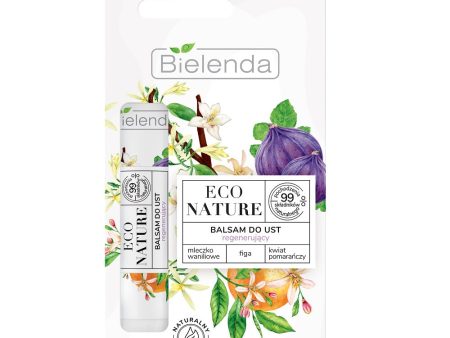 Eco Nature balsam do ust regenerujący Mleczko waniliowe & Figa & Kwiat pomarańczy 10g For Cheap