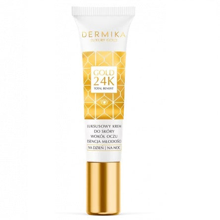 Luxury Gold 24K Total Benefit luksusowy krem do skóry wokół oczu Esencja młodości 15ml Cheap