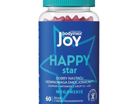 Joy Happy Star dobry nastrój i równowaga emocjonalna suplement diety 60 żelek o smaku truskawkowym Discount