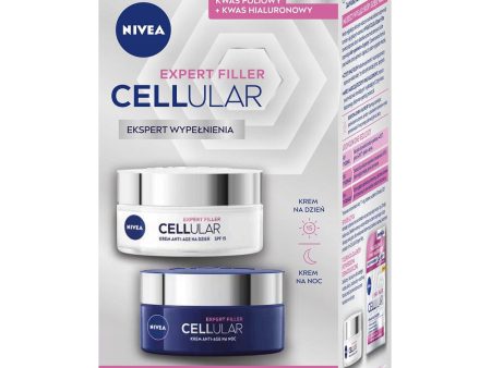 Cellular Expert Filler zestaw przeciwzmarszczkowy krem na dzień 50ml + przeciwzmarszczkowy krem na noc 50ml Hot on Sale