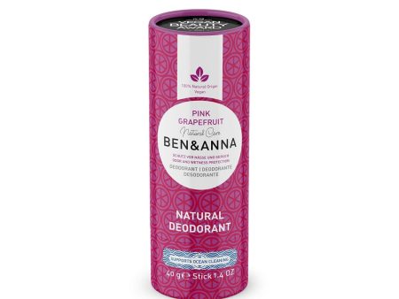 Natural Soda Deodorant naturalny dezodorant na bazie sody sztyft kartonowy Pink Grapefruit 40g Sale